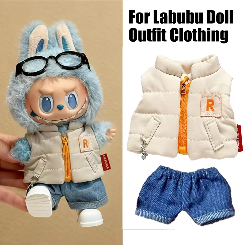 For 15 17cm Labubu Doll Solid  - огляд і ціна Baby Clothing Winter