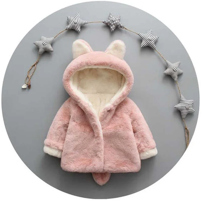 Cute Cat Ears Plush Baby Jacke - огляд і ціна Baby Clothing Winter